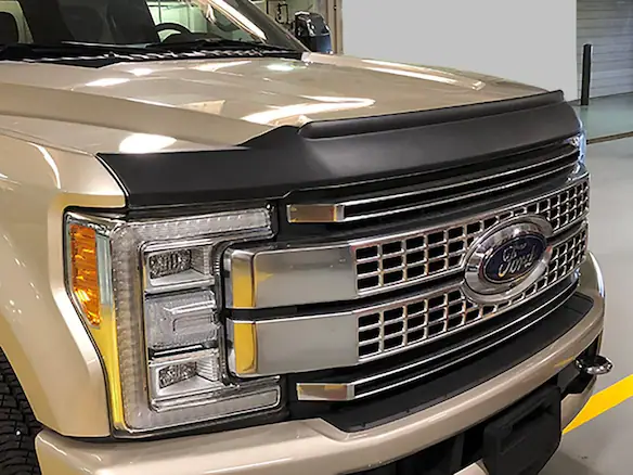 Super Duty 2017-2022 Aeroskin Black Textured Hood Deflector Main Image