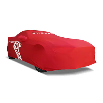 Mustang GT500 2020-2022 Indoor Red Full Car Cover for Large Wing Models
