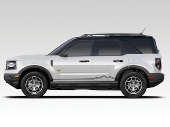 Bronco Sport 2021-2025 Side Retro Graphics, Mountain Design - Gray