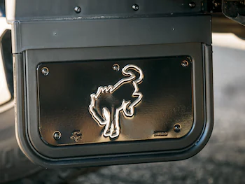 Bronco 2021-2025 w/Rock Rails Gatorback Bucking Bronco Logo Splash Guards Front Pair