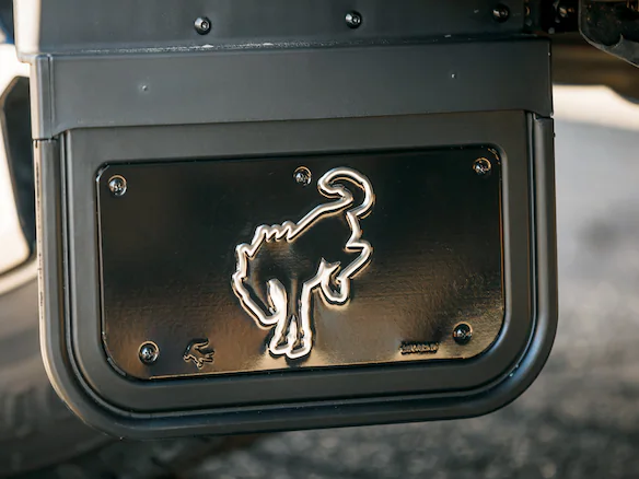 Bronco 2021-2025 w/Rock Rails Gatorback Bucking Bronco Logo Splash Guards Front Pair Main Image