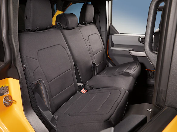 Bronco 4Dr 2021-2025 Coverking Neoprene Rear Seat Covers w/o Armrest in Black Main Image