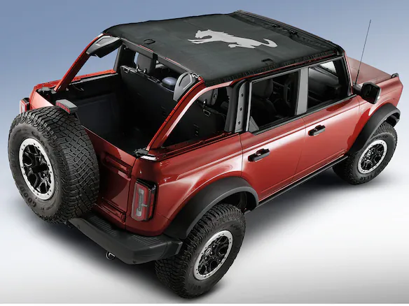 Bronco 4Dr 2021-2025 Bucking Bronco Bimini Top Black with Light Gray Main Image