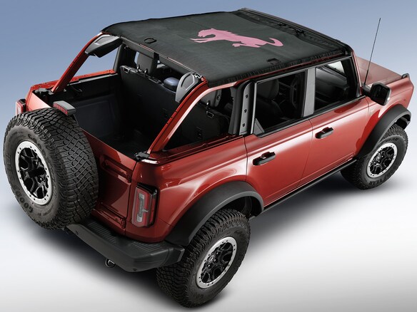 Bronco 4Dr 2021-2025 Bronco Horse Bimini Top Black with Pink Main Image