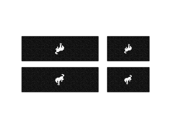 Bronco 4Dr 2021-2024 Tufskinz Bucking Bronco Logo Door Sill Protector Kit Main Image