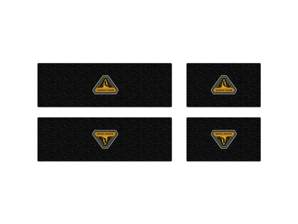 Bronco 4Dr 2021-2025 Badlands Edition Tufskinz Door Sill Protector Kit with Badlands Logo Main Image