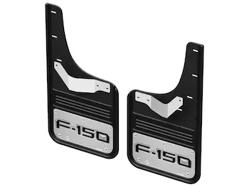 F-150 2021-2025 Gatorback Chrome Decal Splash Guards Rear Pair