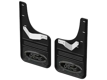 F-150 2021-2025 Gatorback Gunmetal Ford Logo Splash Guards Rear Pair
