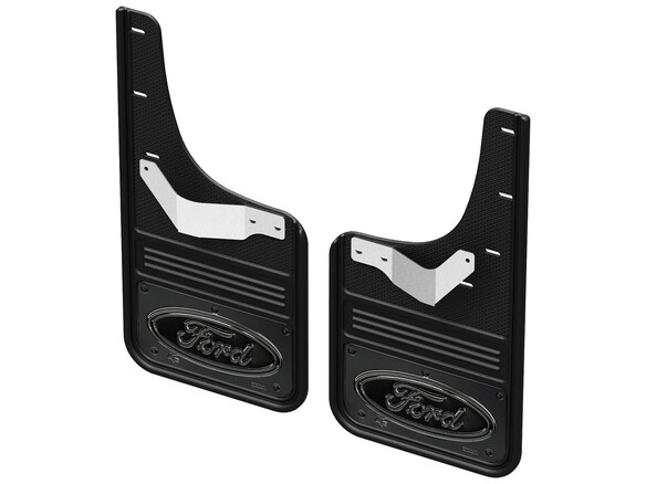 F-150 2021-2025 Gatorback Gunmetal Ford Logo Splash Guards Rear Pair Main Image
