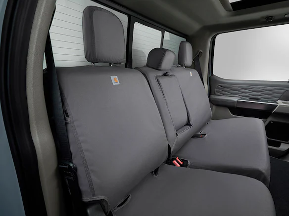 Covercraft Carhartt Rear Row Seat Covers w/ Armrest 60/40 in Gravel Main Image