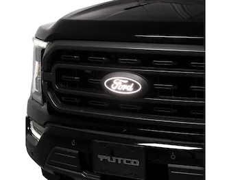 F-150 2023-2025 LIGHTED FORD OVAL FRONT HALOGEN & LED REFLECTOR FOR VEHICLES WITH FRONT CAMERA FOR XLT