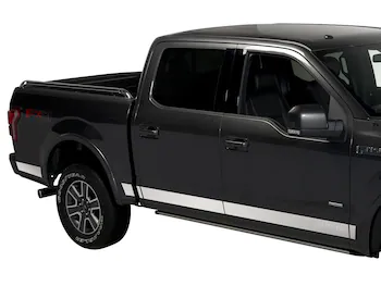 F-150 SuperCab 2021-2025 Black Platinum Body Side Molding for 6.5' Bed