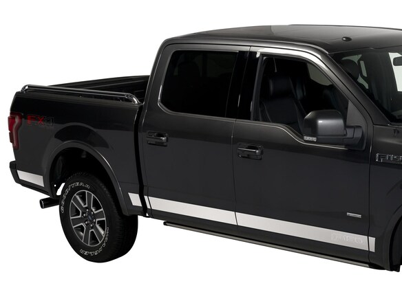 F-150 SuperCab 2021-2025 Black Platinum Body Side Molding for 8.0' Bed Main Image