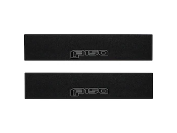 F-150 Reg Cab/SuperCab 2021-2025 Tufskinz Gray Lettering on Black Texture Door Sill Kit