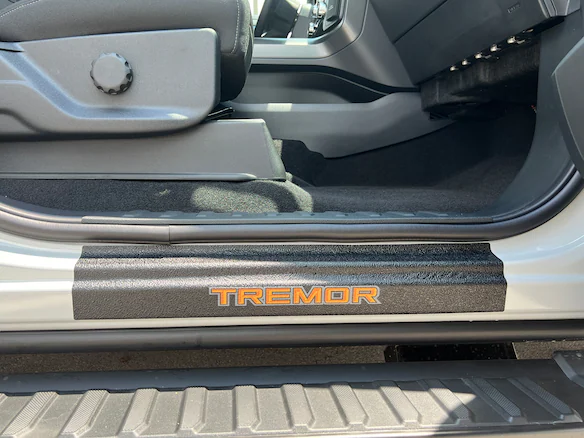 F-150 2021-2025 Door Sill Kit Tremor logo on Black Texture Main Image