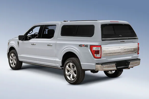 F-150 2021-2025 Leer Group Cab High Sport Bed Cap for 6.5 Bed, Avalanche Gray, Paint Code DR - NON-RETURNABLE Main Image