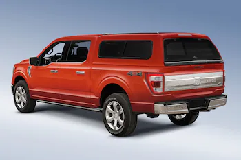F-150 2021-2023 Leer Group Cab High Sport Bed Cap for 6.5 Bed, Hot Pepper Red Tri-Coat, Paint Code EA - NON-RETURNABLE