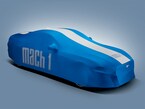 Mustang 2021-2023 Blue & White Full Vehicle Cover for Low Wing Models Main Image