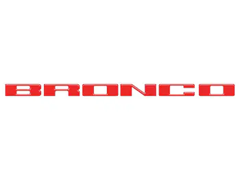 Bronco 2021-2025 TufSkinz Race Red Grille Lettering