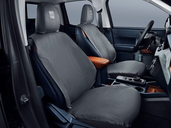 Maverick 2022-2025 Covercraft Twill Charcoal Front Seat Savers Main Image