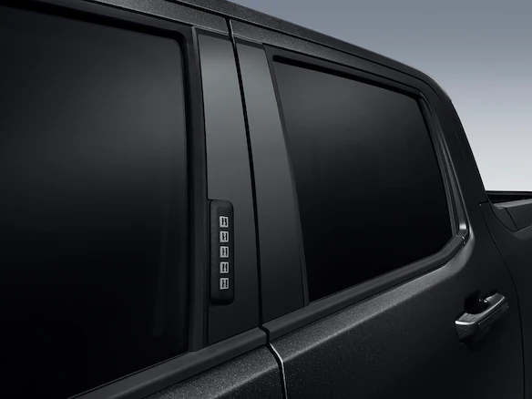 Maverick 2022-2025 Putco Black Platinum B-Pillar Trim for Vehicles with Factory Keypad Main Image