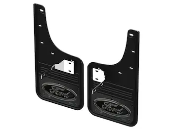 Super Duty 2023-2025 Gatorback Front Splash Guards w/Gunmetal Ford Oval w/Black Decal