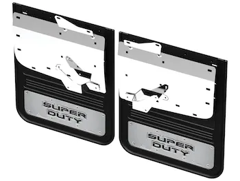 Super Duty DRW 2023-2025 Gatorback Rear Splash Guards w/Super Duty Die-Stamped Stainless Insert