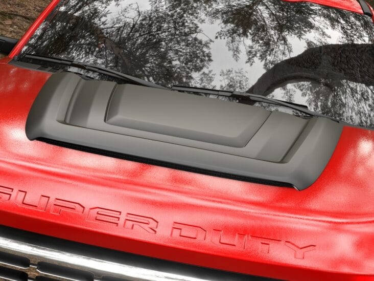 Super Duty 2023-2025 Air Design® Satin Black Hood Scoop