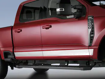 Super Duty 2023-2025 Crew Cab Putco Stainless Steel Door Molding Kit (Rocker Panel) for 6.75' Bed