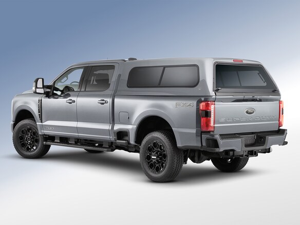Super Duty® 2023 Leer Group Azure Gray T/C Cab High Bed Cap w/o Roof Rack for 6.75 Bed, Paint Code G4 - NON-RETURNABLE Main Image