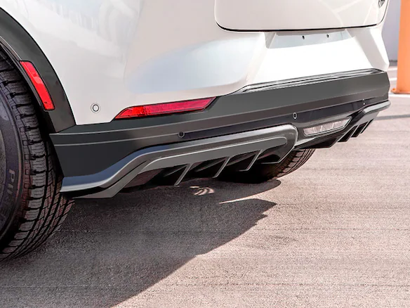 Mustang Mach-E 2021-2025, Air Design® Satin Black Rear Bumper Fascia Diffuser Kit Main Image