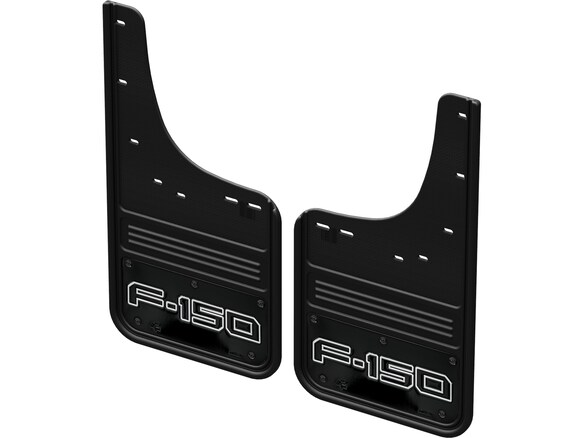 F-150 Lightning 2022-2025 Gatorback Rear Pair Splash Guards with F-150 on Black Surround Main Image