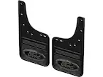 F-150 Lightning 2022-2025 Gatorback Rear Pair Splash Guards with Black Ford Oval on Gunmetal Main Image