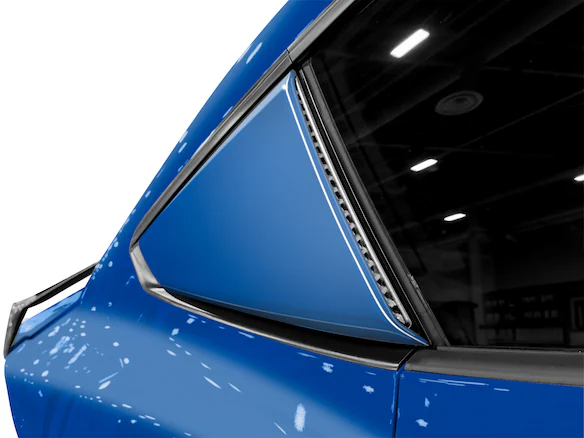 Mustang 2024-2025 Air Design® Atlas Blue Quarter Window Scoop Kit (Coupe) Main Image