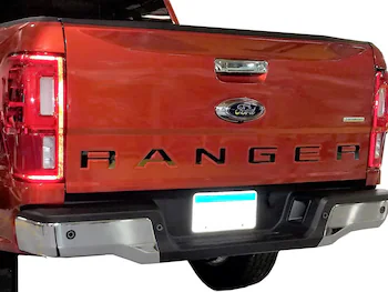 Ranger 2024-2025 Exterior Trim Kit by Putco®, Tailgate Lettering, Black Platinum Stainless Steel