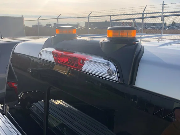 F-150 2024-2025 LED Warning Strobes by SoundOff Signal, Amber and White, Black Onyx Interior Main Image