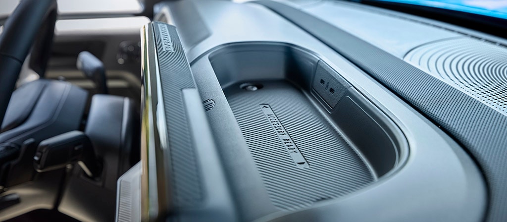 2026 Ford Bronco Sport® interior device tray on the dashboard