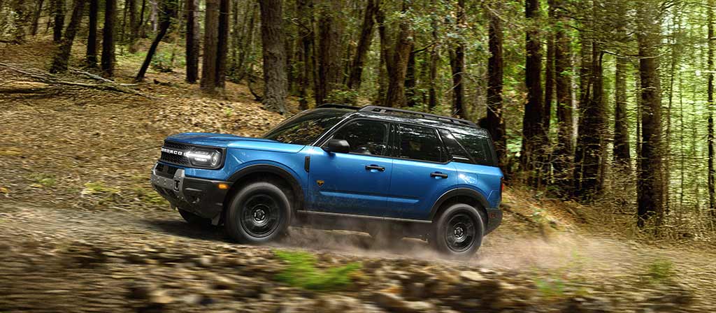 2026 Ford Bronco Sport® being driven through the woods
