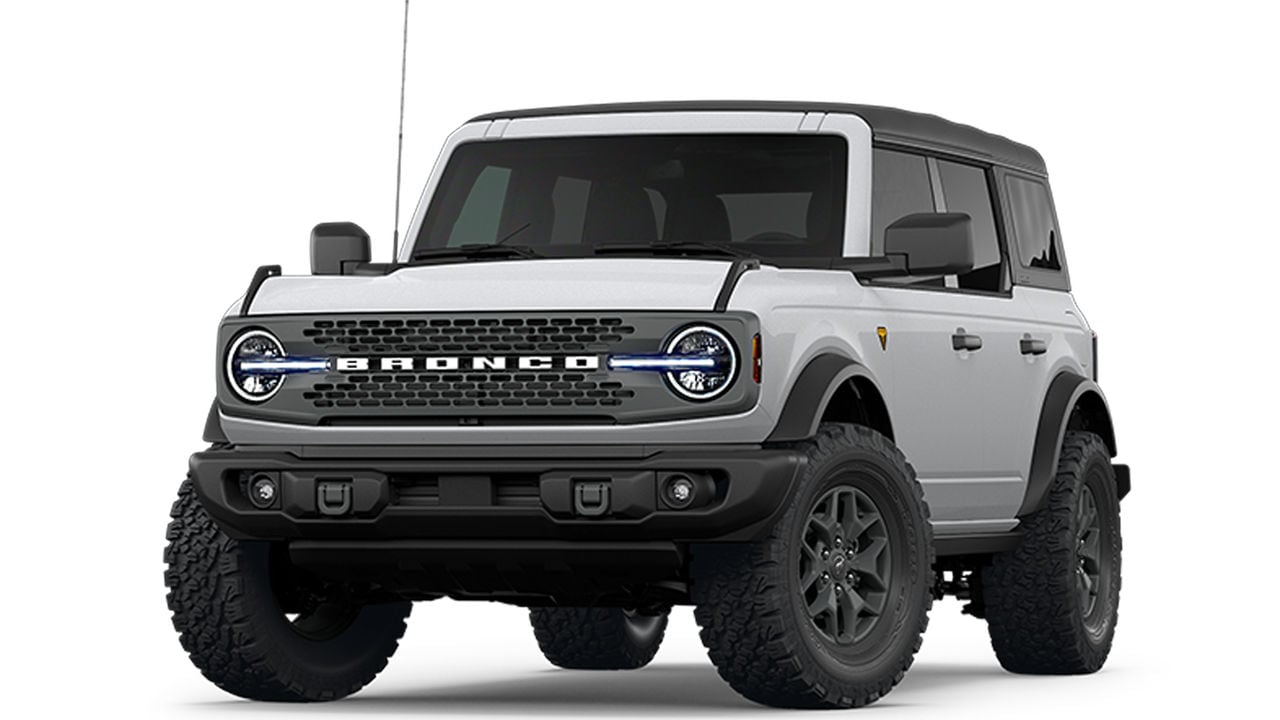 Dimension diagram for a 2026 Ford Bronco® Badlands® SUV: height 74.1 inches, width 86.6 inches, length 173.2 inches