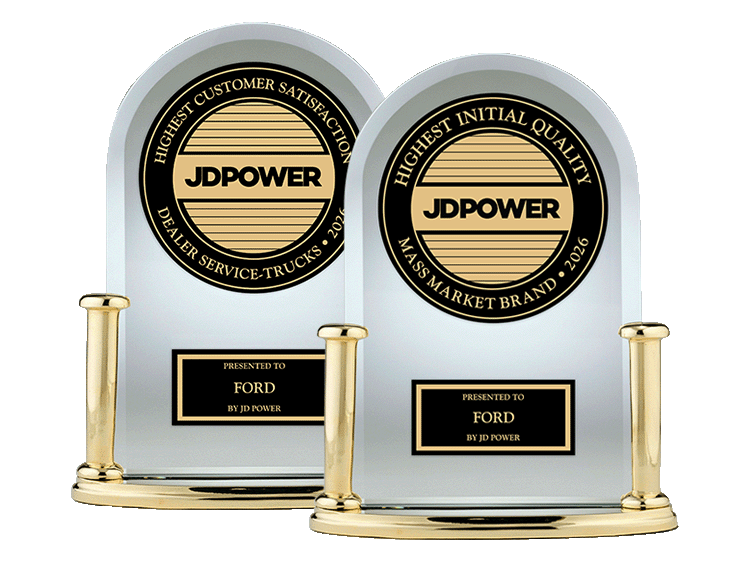 Two JD Power Award trophies