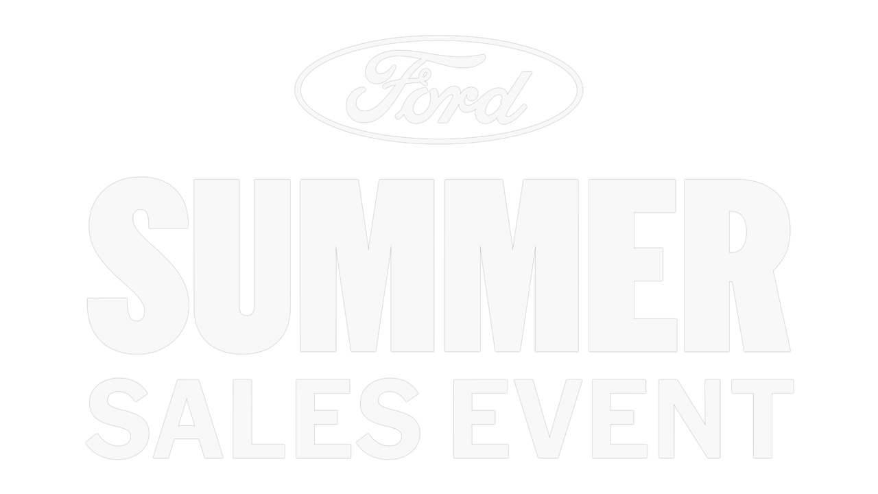 Ford Summer Sales Event logo on a blue background