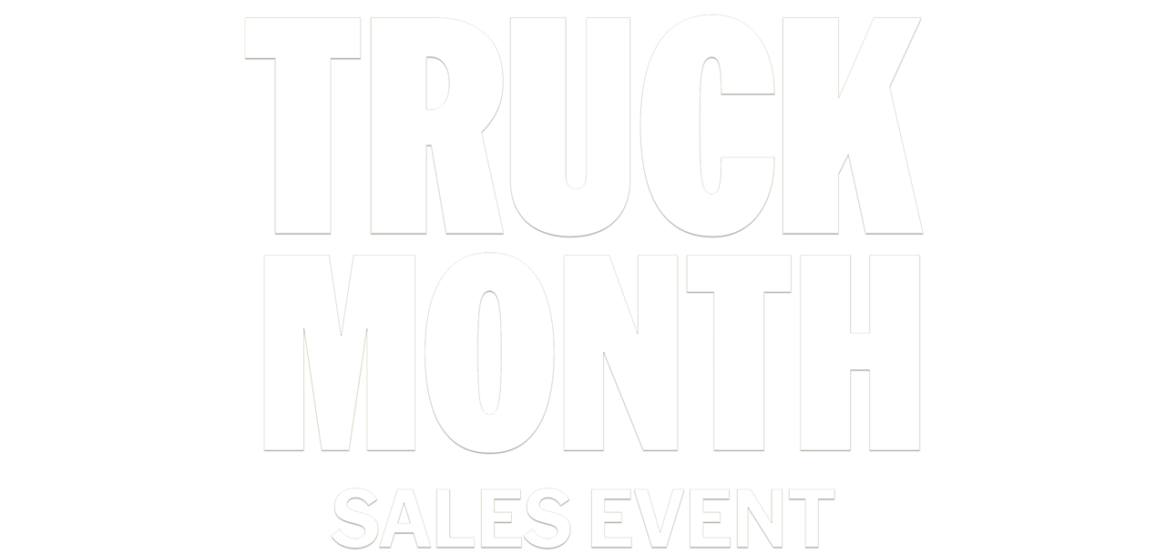 Blue banner with the Ford Truck Month Sales Event logo