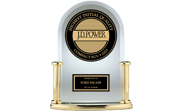 J.D. Power Award trophy showcasing the Ford 2025 Escape