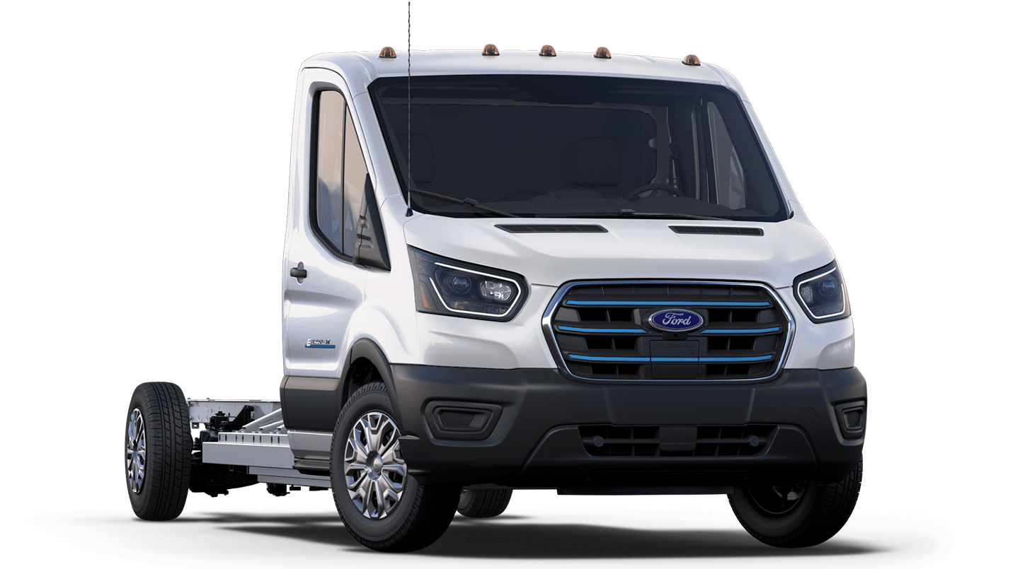 2025 Ford E-Transit Chassis cab in Oxford white