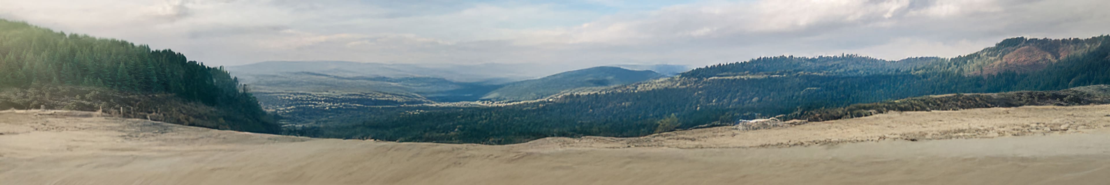 Mountains and rolling hills