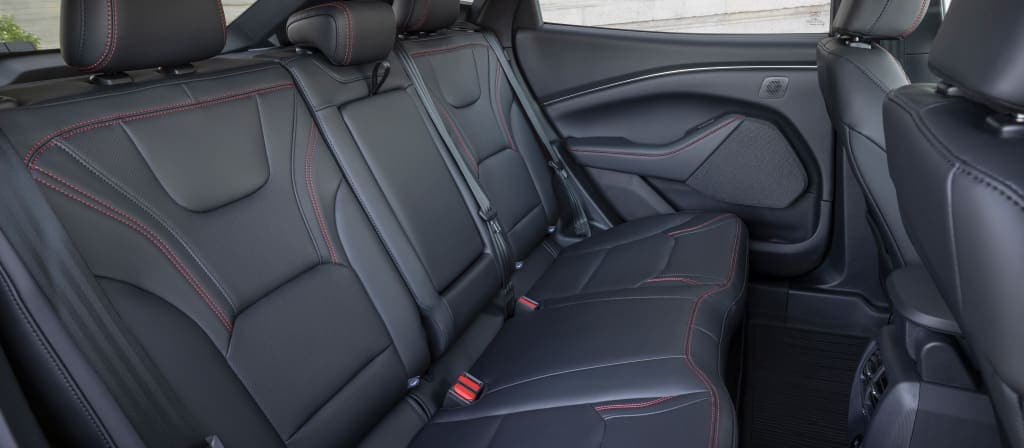 2025 Ford Mustang Mach-E® showing the vehicle interior in dark Gray