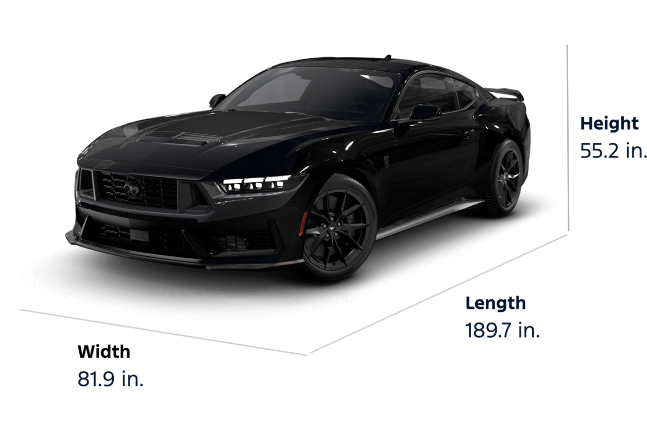 2025 Mustang® Dark Horse™ Premium Dimensions