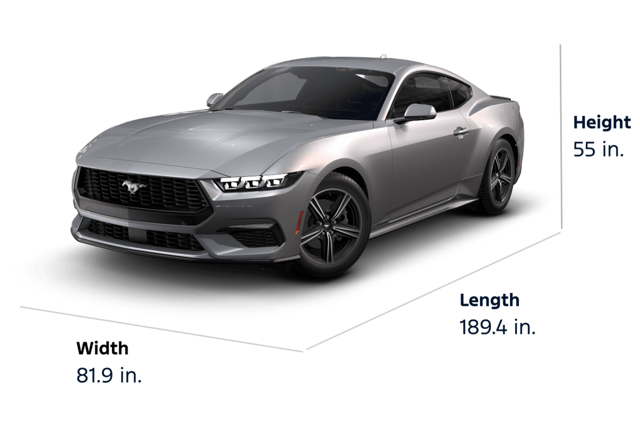 2025 Mustang® EcoBoost® Convertible Dimensions