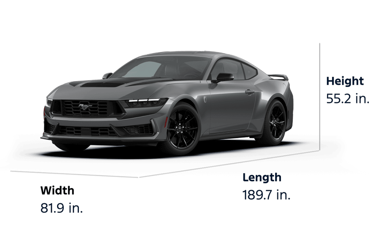 2026 Ford Mustang Dark Horse® fastback dimensions