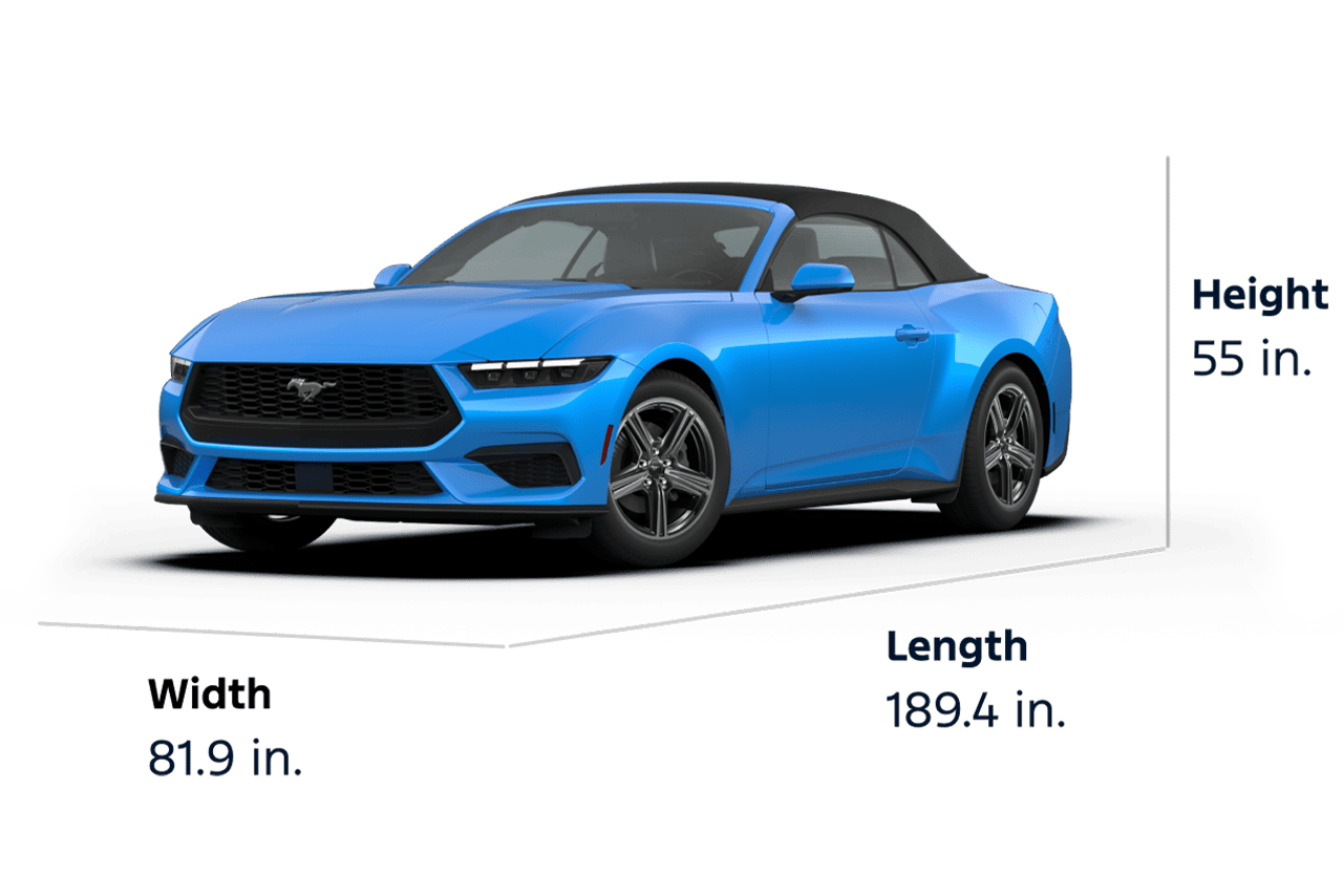 2026 Ford Mustang® EcoBoost® convertible dimensions